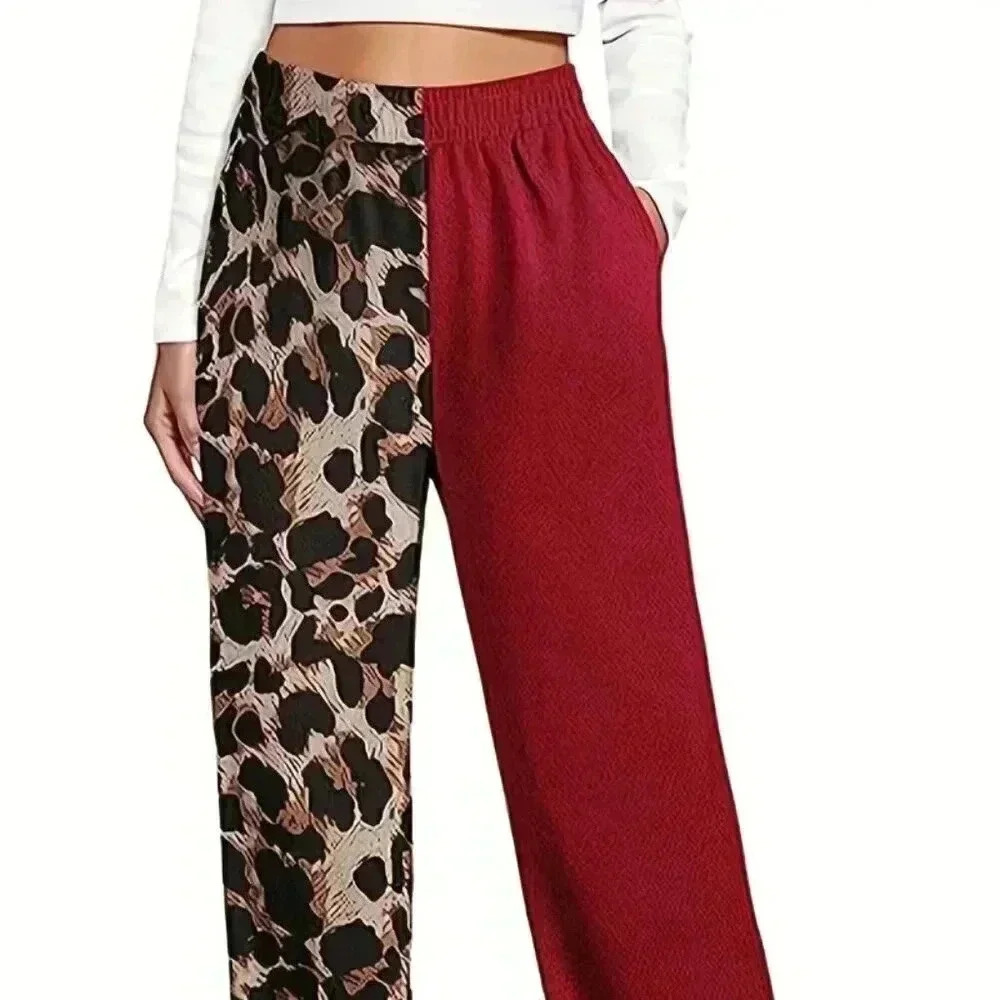 Color Block Jogger Pants (Color: Multicolor)